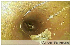 Kanalsanierung - davor - der Firma Kanalreinigung Klein